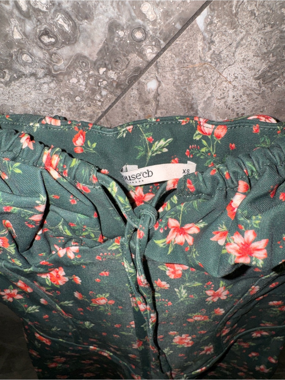 House of CB MALIKA Green Floral Corset Mini Dress - Picture 4 of 5
